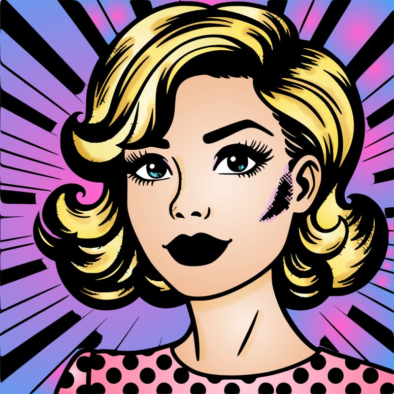 retro pop art girl