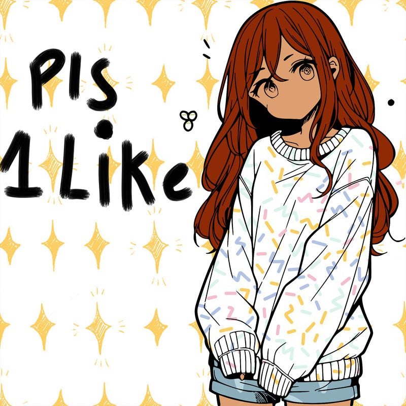 manga teen girl  in a sweater and baggy pants