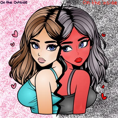 realistic girl split