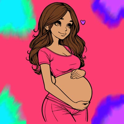 realistic pregnant girl