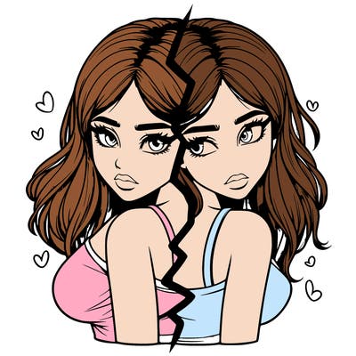 realistic girl split