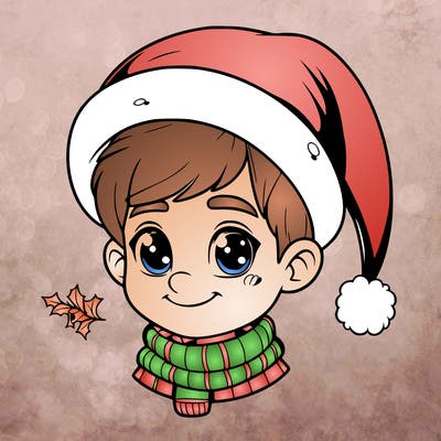 realistic christmas boy