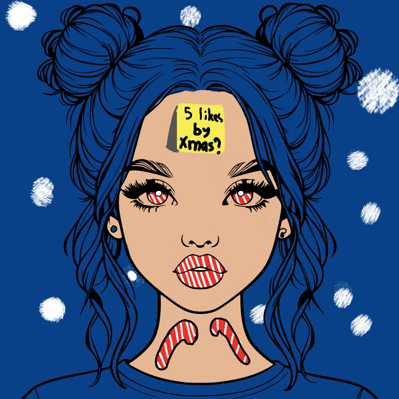 realistic girl with two buns in hair and lips