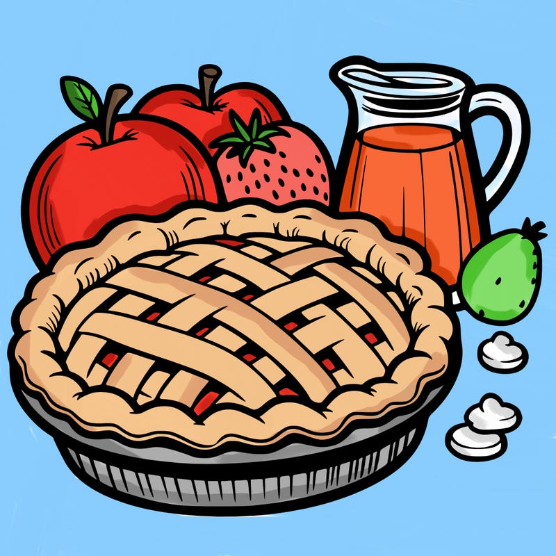 a pie of food