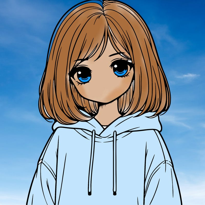 a realistic girl wearing an oversized hoodie