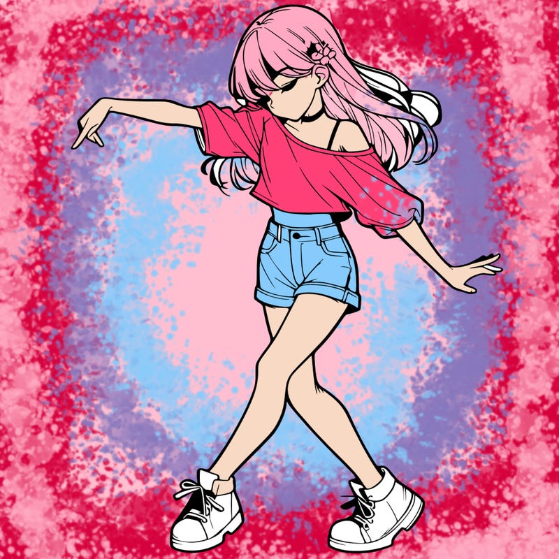 realistic girl danceing