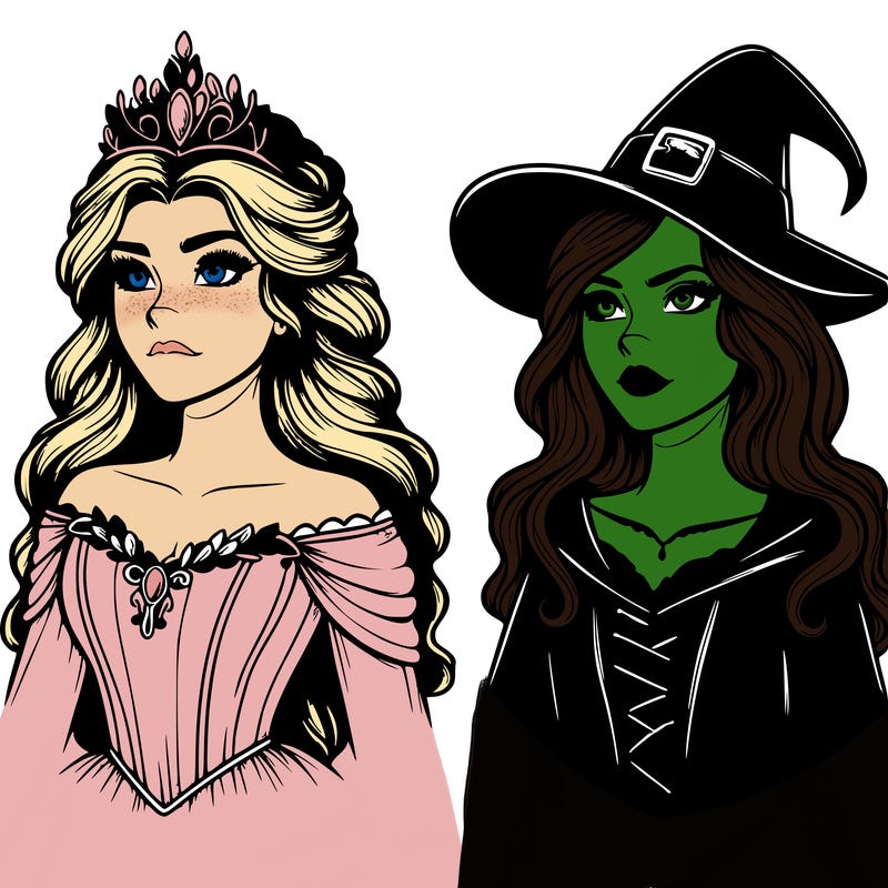 princess and witch realistic