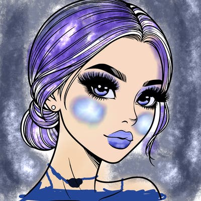 realistic girl with lashes