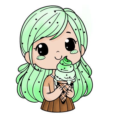 girl with ice cream