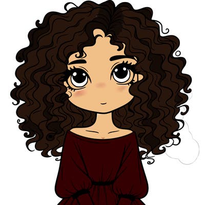 curly hair girl