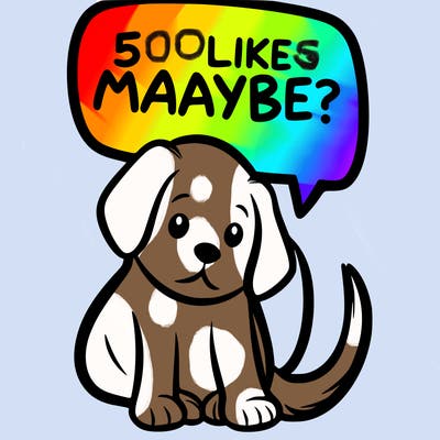 a puppy that says 5 like maybe