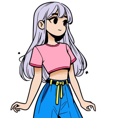 girl in a cute crop top