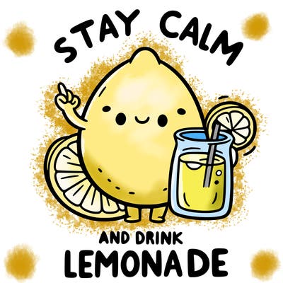 stay calm and drink lemonade