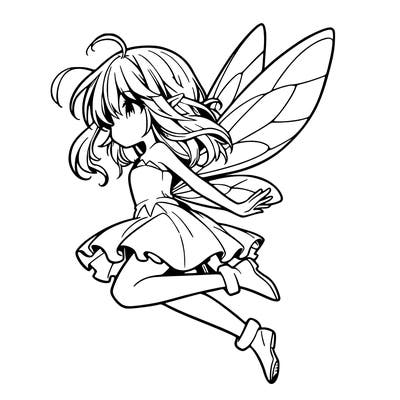 manga fairy flying