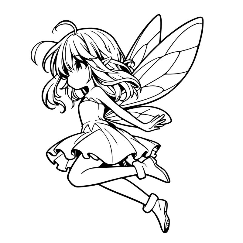 manga fairy flying