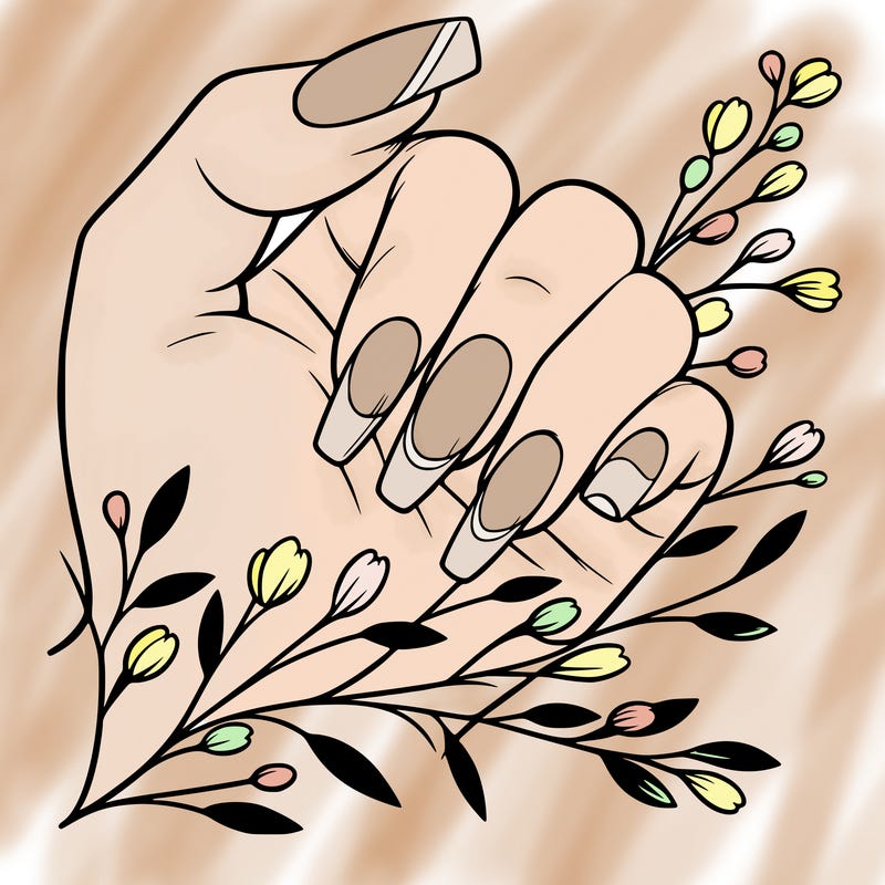 nails with french tip