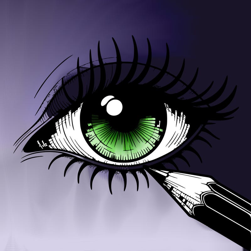 eye drawing pencil