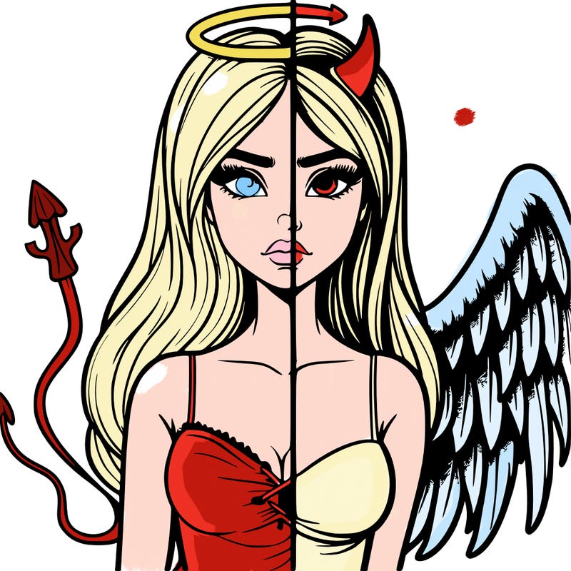 devil vs angel realistic girl