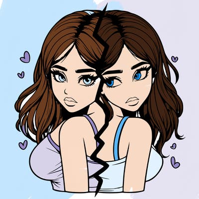 realistic girl split