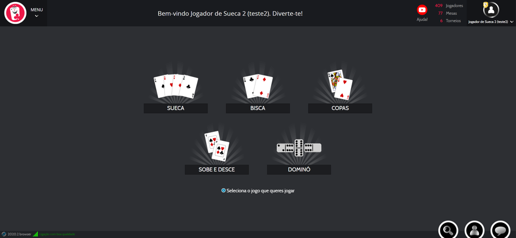 Suecalandia - Jogos Online - Menu de jogos tradicionais portugueses na aplicação Suecalandia