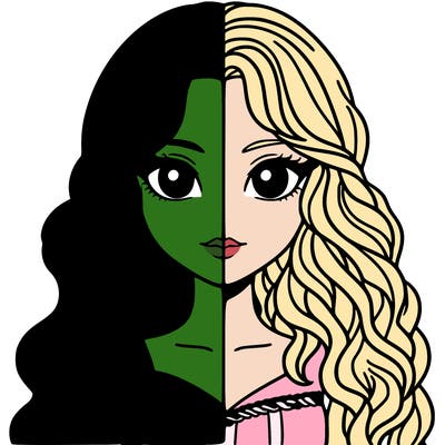 alphaba and glenda half and half