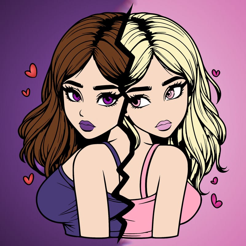 realistic girl split