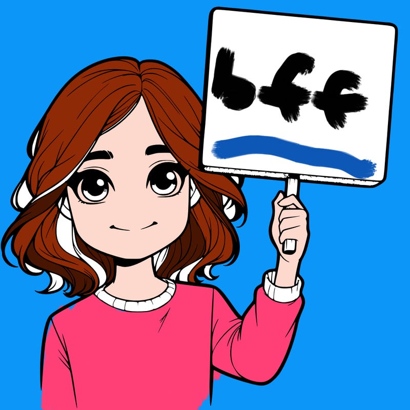 realistic girl holding up a sign