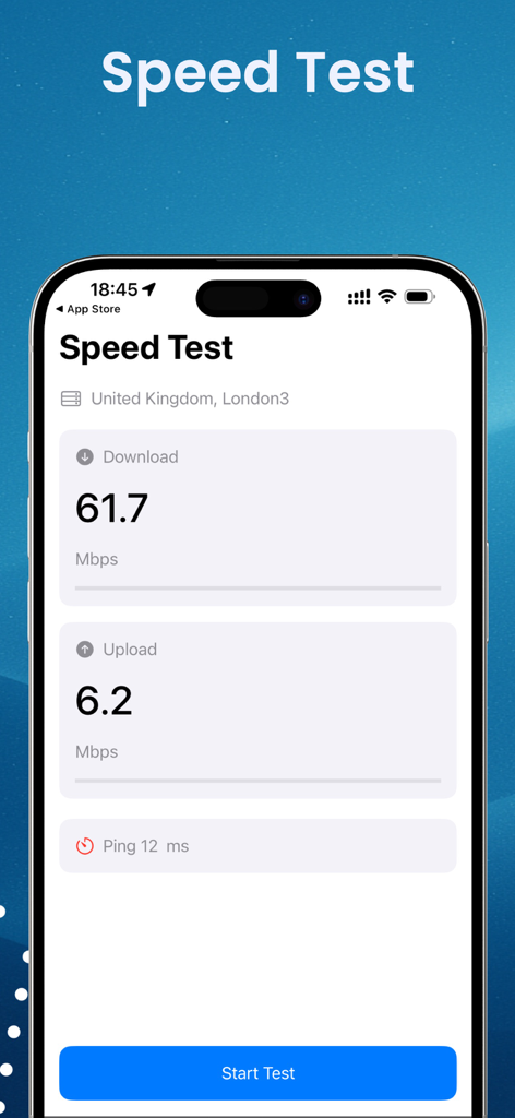 Cell Tower Locator Open Signal - Mobile app interface showing internet speed test results for download and upload speeds