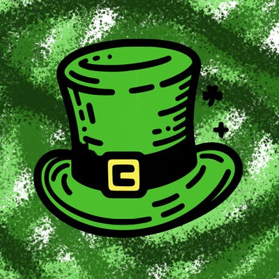 st patrick hat with thin lines