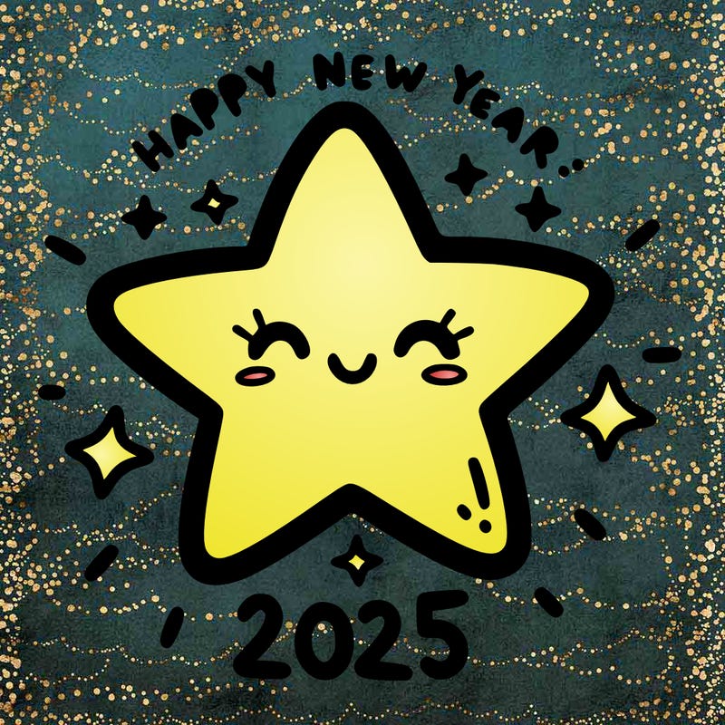 happy new year 2025 star wish