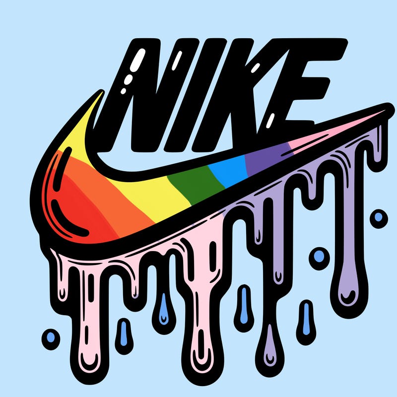 dripping nike logo