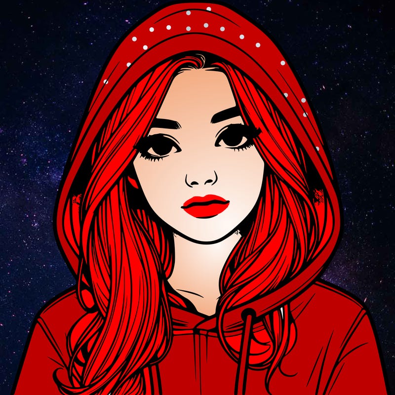 realistic girl with a hoodie