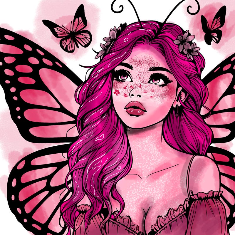 butterfly fairy realistic girl