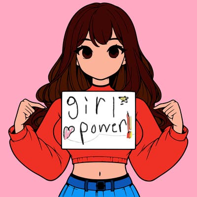 girl holding a blank sign in a long sleeve crop top