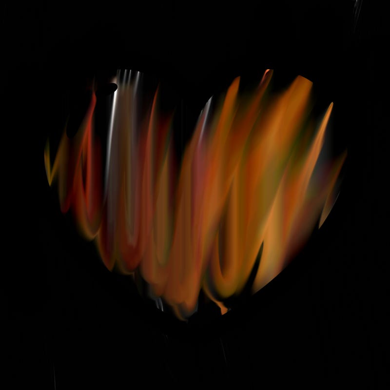 a blank heart