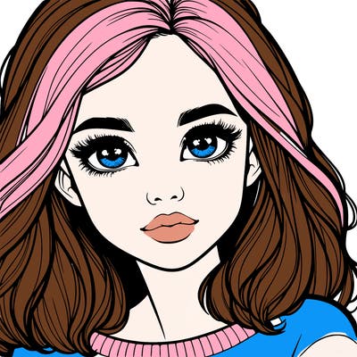 realistic girl whith cute eyes