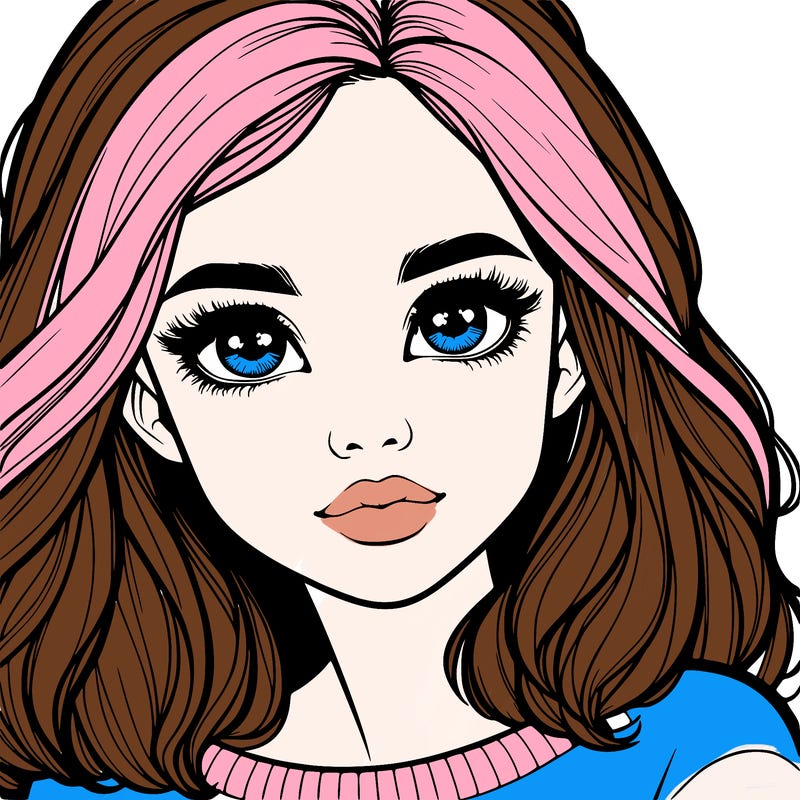 realistic girl whith cute eyes