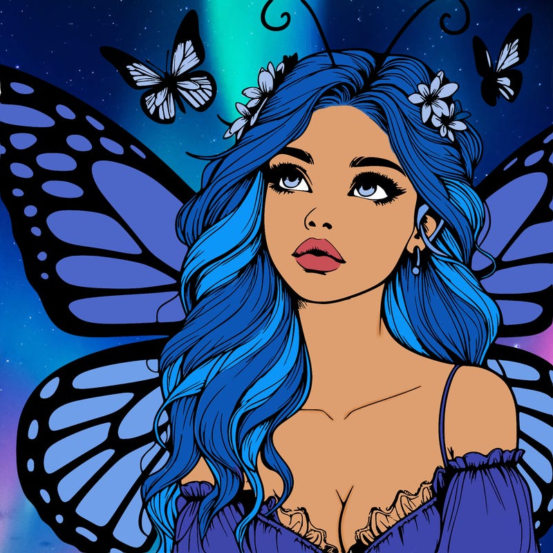 butterfly fairy realistic girl