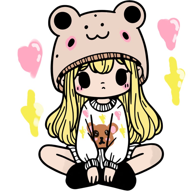 a girl wearing a frog hat and some frog socks