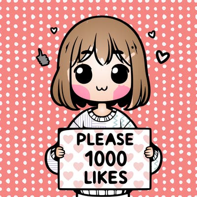 a girl who is holding a sign that says please1000 likes