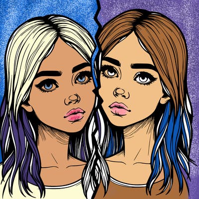 realistic girl split