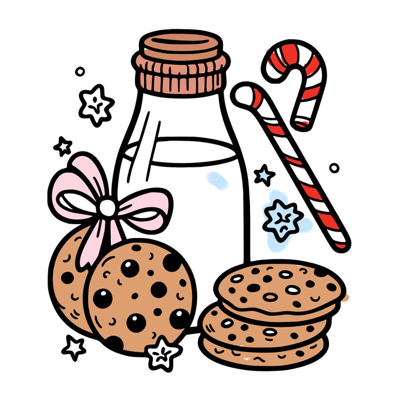 christmas cookies milk