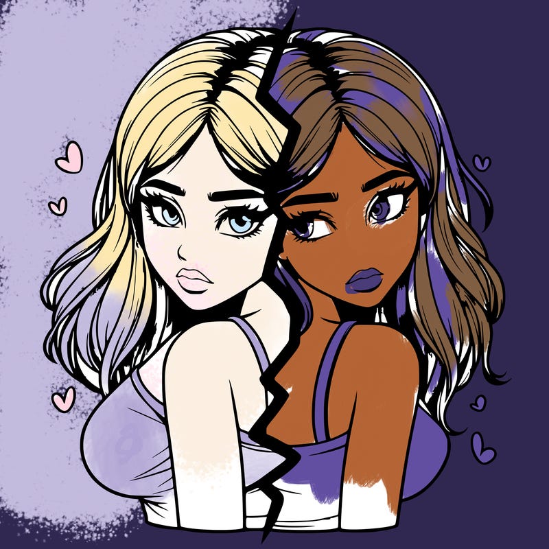 realistic girl split