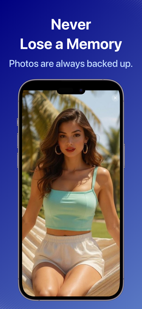Locxafe photo vault app interface highlighting secure cloud backup for personal photos