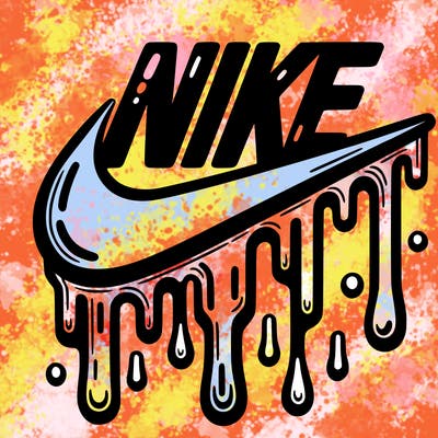 dripping nike logo