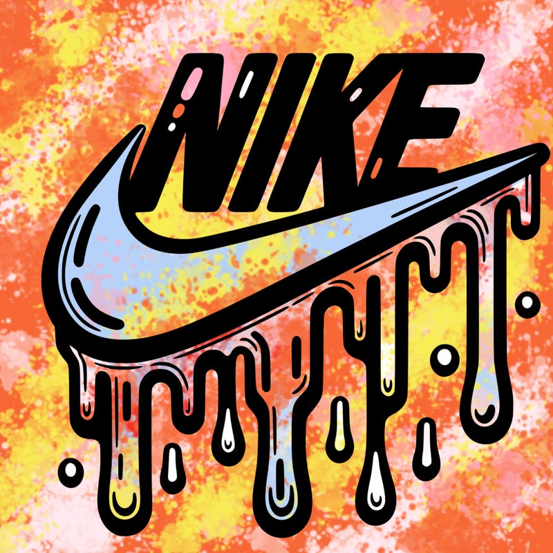 dripping nike logo