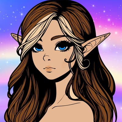 elf girl realistic dark fantasy