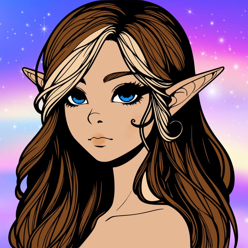 elf girl realistic dark fantasy