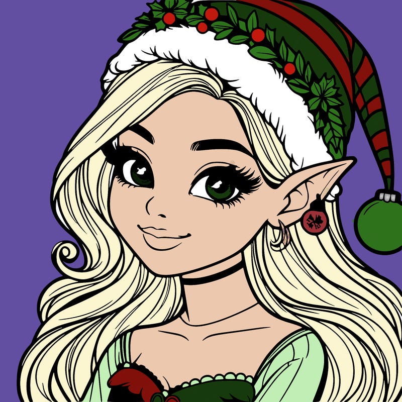 christmas girl elf realistic