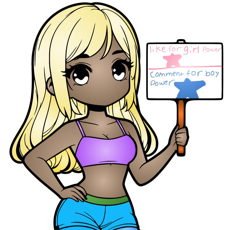 girl in a cute crop top holding a blank sign